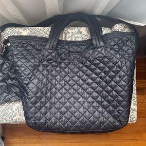MZ Wallace Large Sutton Black Quilted Tote